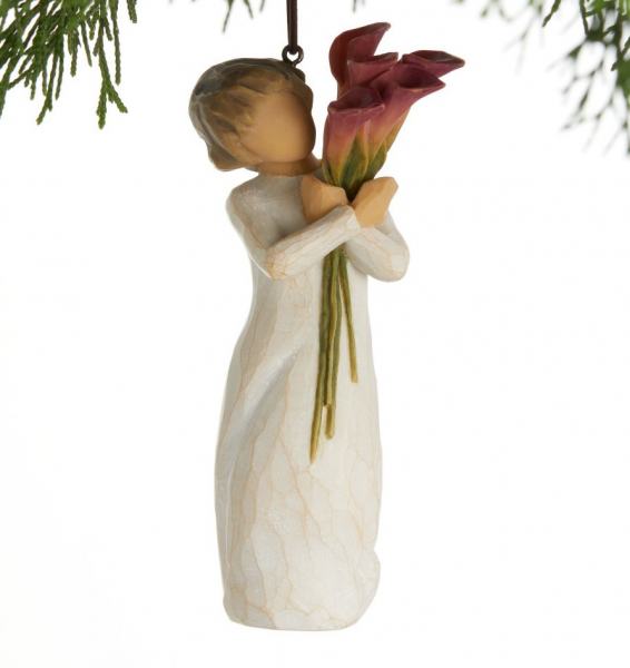 Ornament Willow Tree Bloom Blühe Calla rot