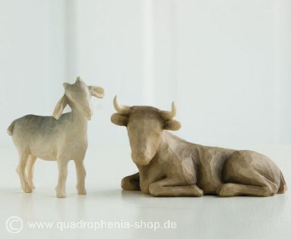 Krippenfiguren Willow Tree Ox and Goat Ochse und Ziege