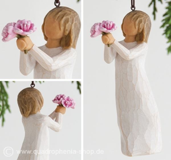 Willow Tree Thank You Ornament Figur mit Blumen