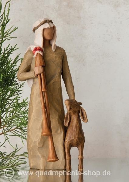 Willow Tree Zampognaro Krippenfigur Shepherd with Bagpipe