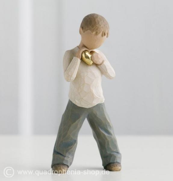 Willow Tree Junge mit Herz Heart of Gold Boy Warmherzigkeit